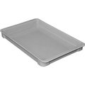 Mfg Tray Molded Fiberglass Toteline Stacking Tote 804008 - 18-3/4"L x 11-7/8"W x 1-3/4"H, Gray 8040085136